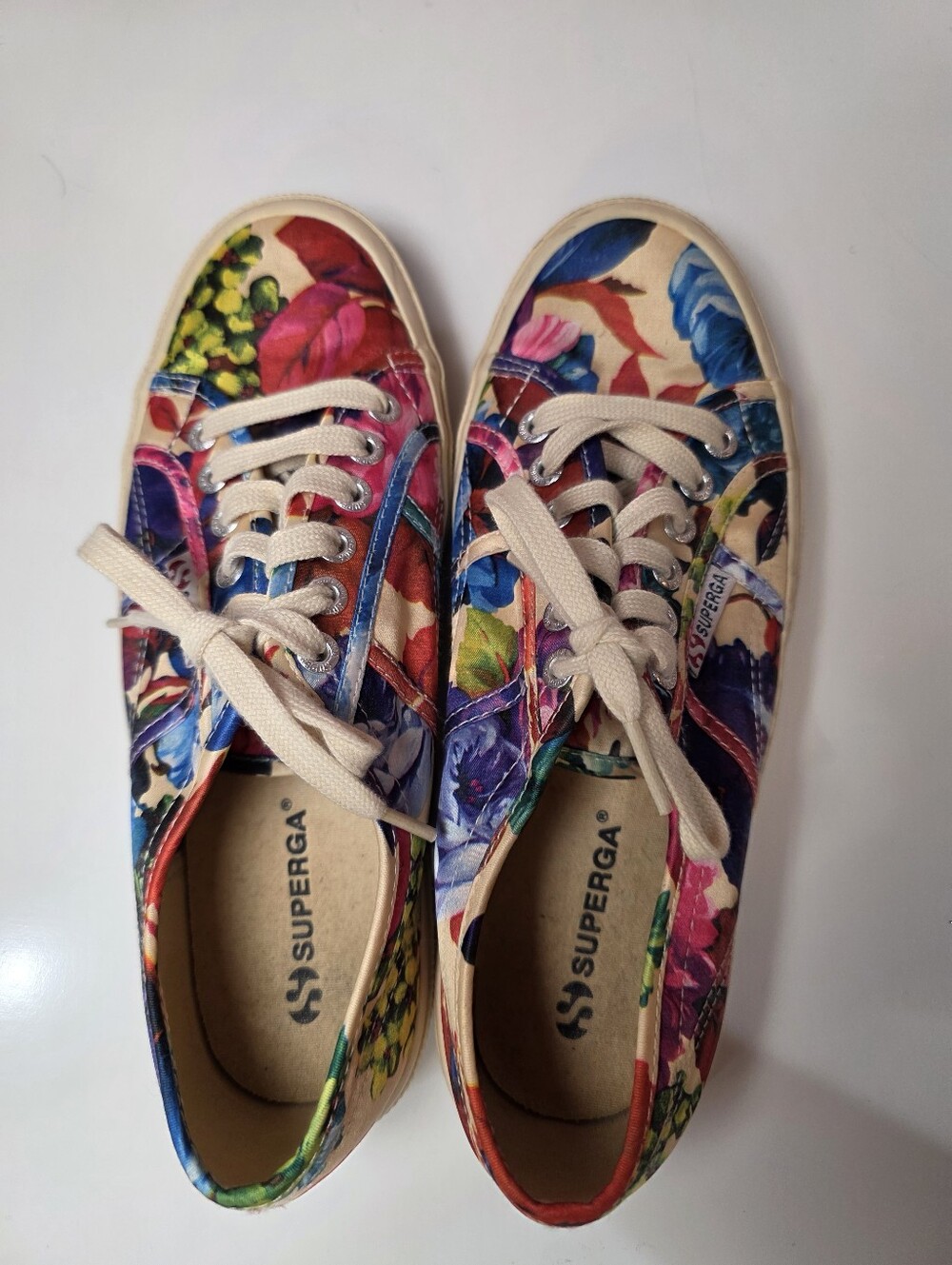 Superga Floral Canvas Sneakers Women 8.5 EU 39.5 Multicolor